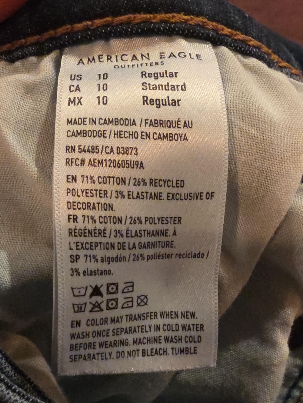 American Eagle Outfitters Dark Blue Flare Jeans. Size 10 - Picture 4 of 4